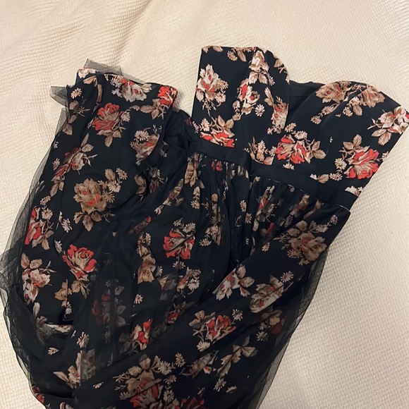 Rare Free People Dare to Dream Tulle Gown Floral Maxi Dress - Picture 9 of 11